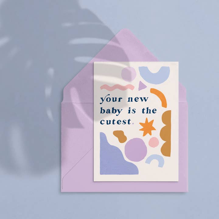 Sister Paper Co. - Wholesale Baby Card - Cutest New Baby Card | Gender Neutral Baby Card | Rainbow
