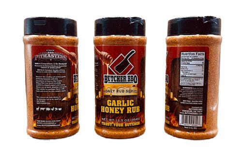 Butcher BBQ Inc - Wholesale Rub - Honey Rub Garlic Flavor- Sweet Honey with Rich Garlic Taste0