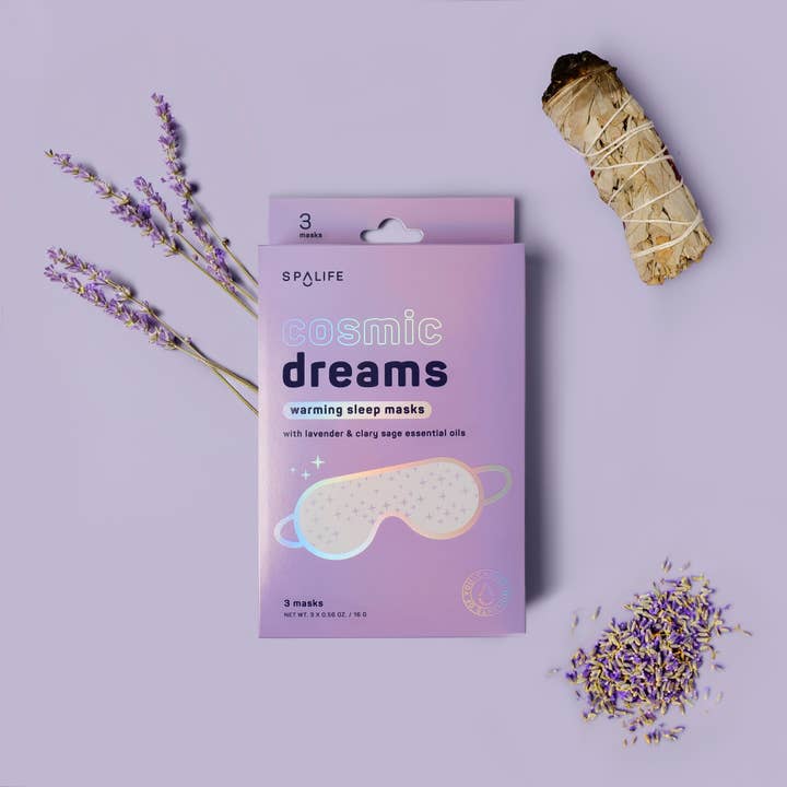 My Spa Life - Wholesale Sleep/Eye Mask - Cosmic Dreams Warming Sleep Masks, Spa Eye Masks - 3 Pk