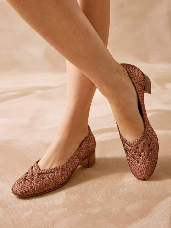 Woven pumps with air sole (2008755_0023) for wholesale by PEDICONFORT