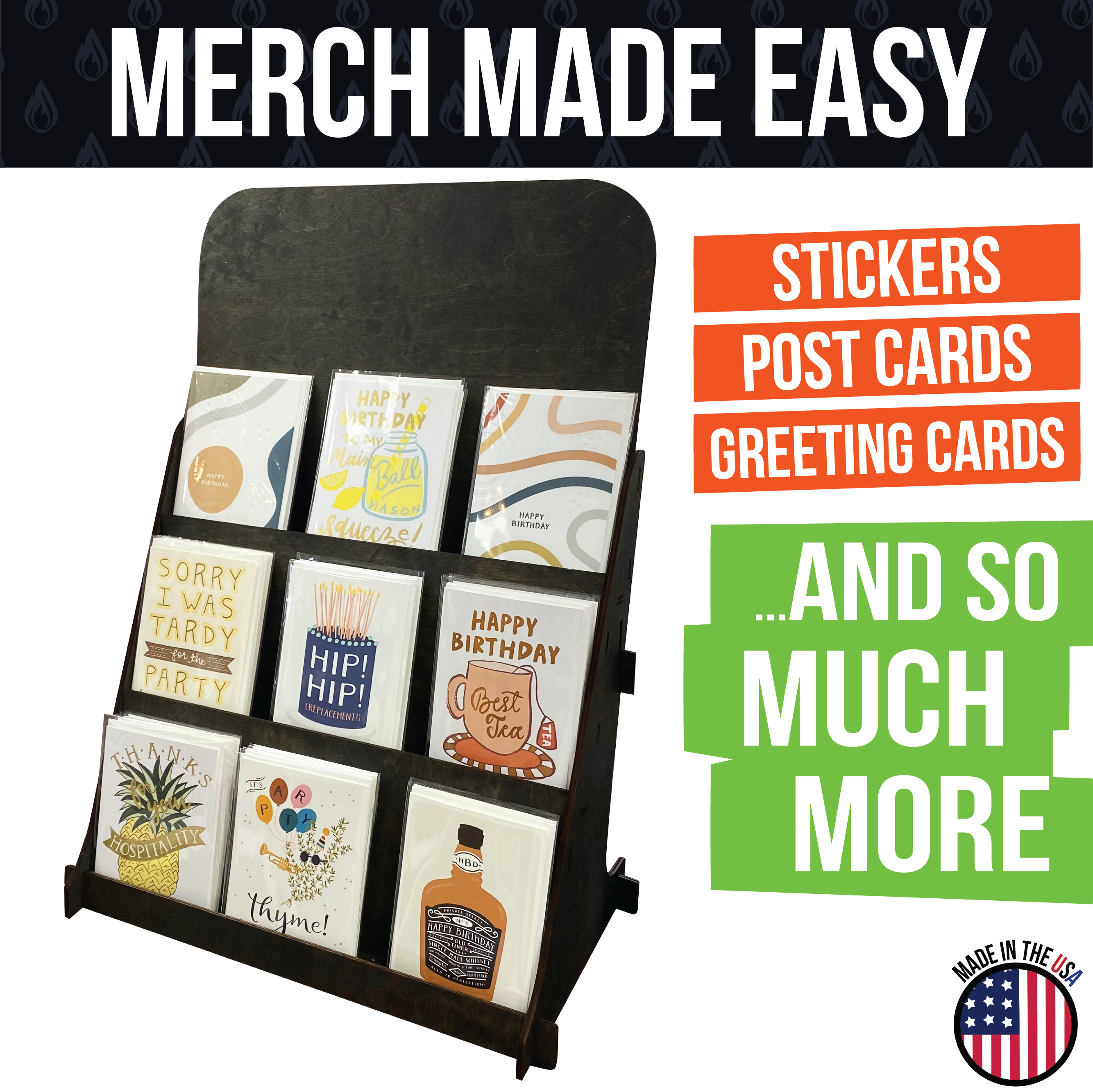 Torched Displays - Wholesale Retailer Display - Paper & Novelty - 3 Tier Stationary Greeting Card Display11