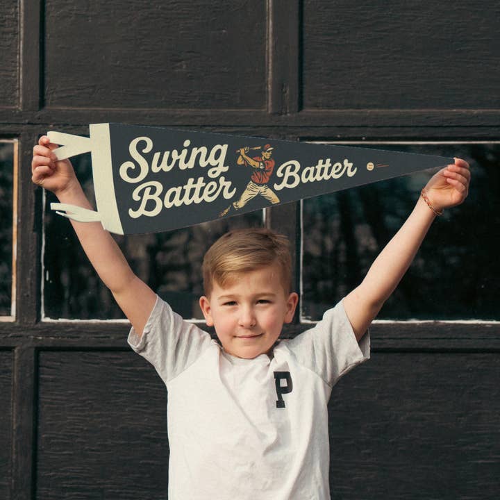 Schwinge Schläger Schläger Filz-Wimpel für den Großhandel von Benoit's Design Co.