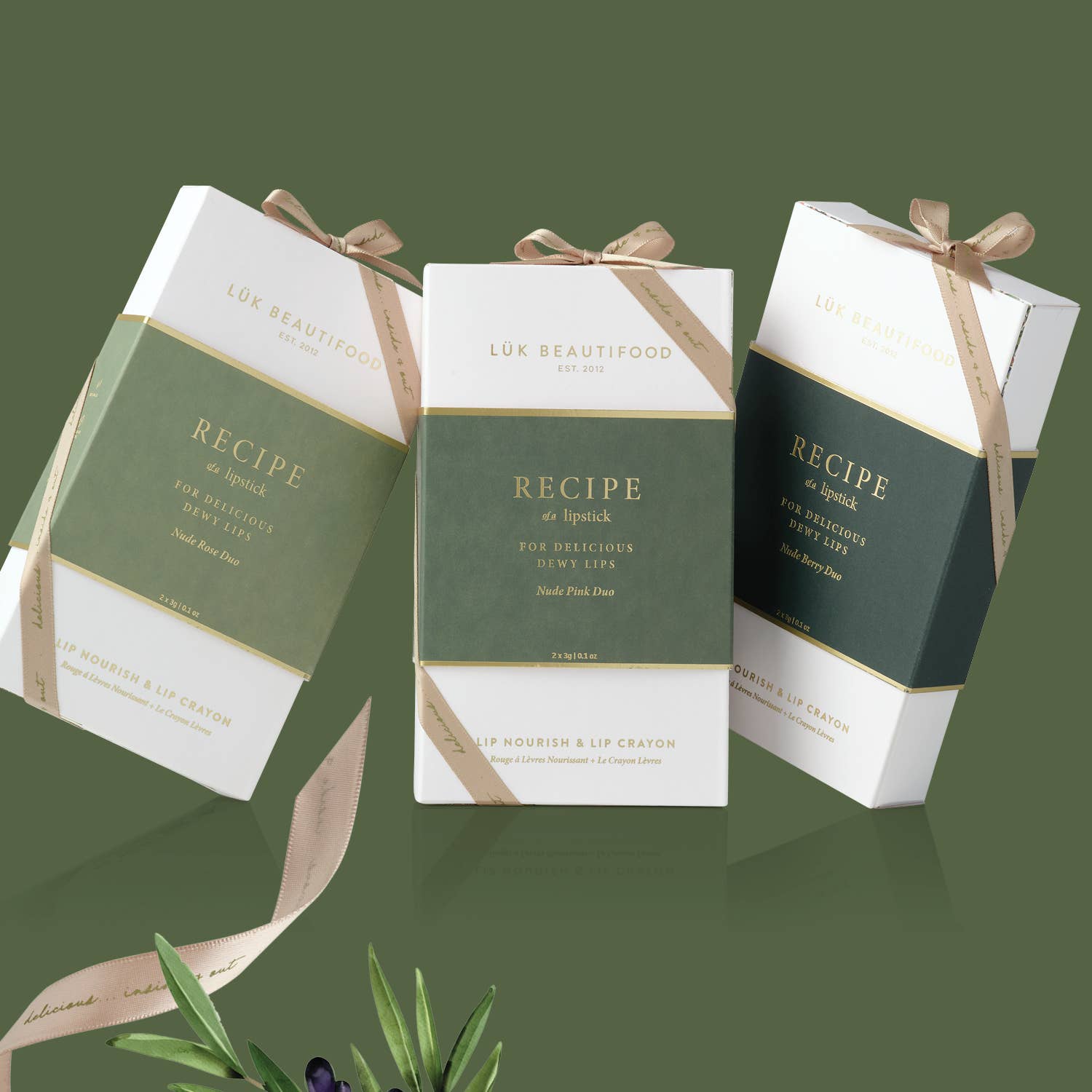 LÜK BEAUTIFOOD [🇦🇺 AUS + USA🇺🇸] - Vente Rouges à lèvres - Recette d'un Rouge à Lèvres - Duo Rose Nude [Cadeau des Fêtes 2025]2