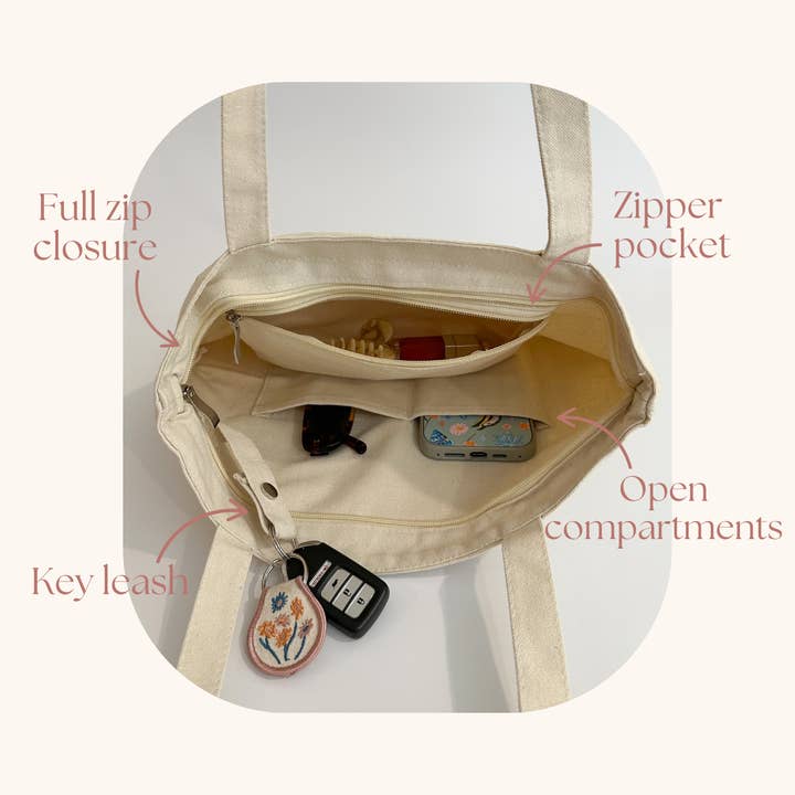 Sun Freckled Studio - Wholesale Tote Bag - Women's - Sugar Plum Tote Bag2