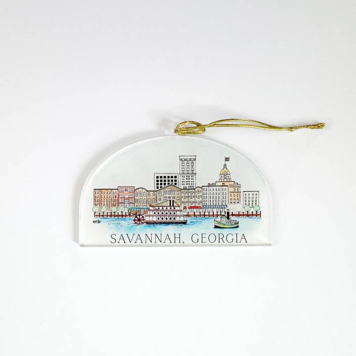 Natty Michelle Paperie - Wholesale Ornament - Savannah, Georgia Acrylic Ornament
