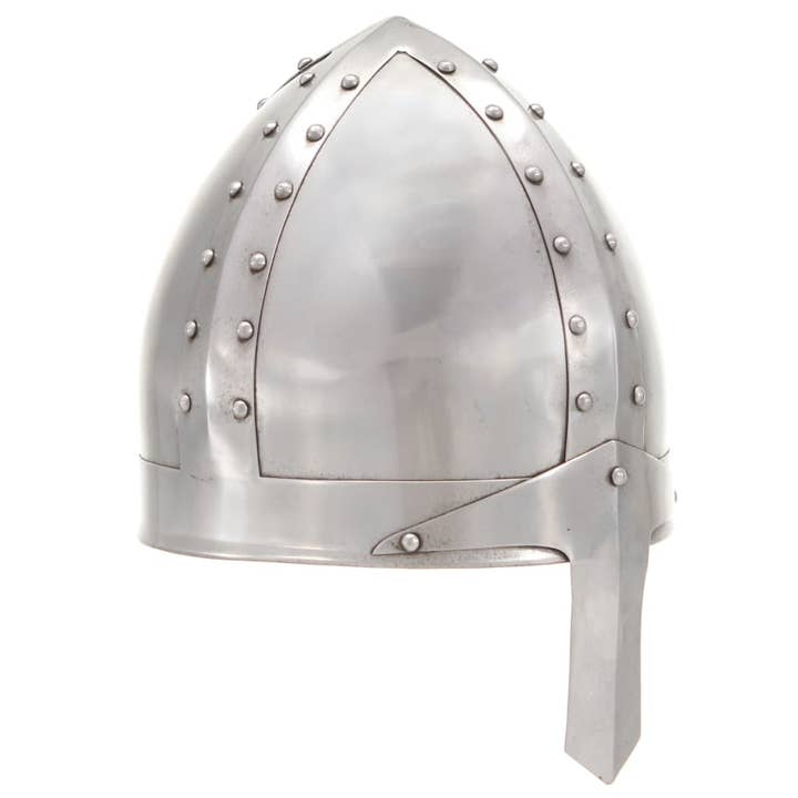 Medieval Knight Helmet LARP Silver Costume - 18-gauge steel for wholesale by Arts King