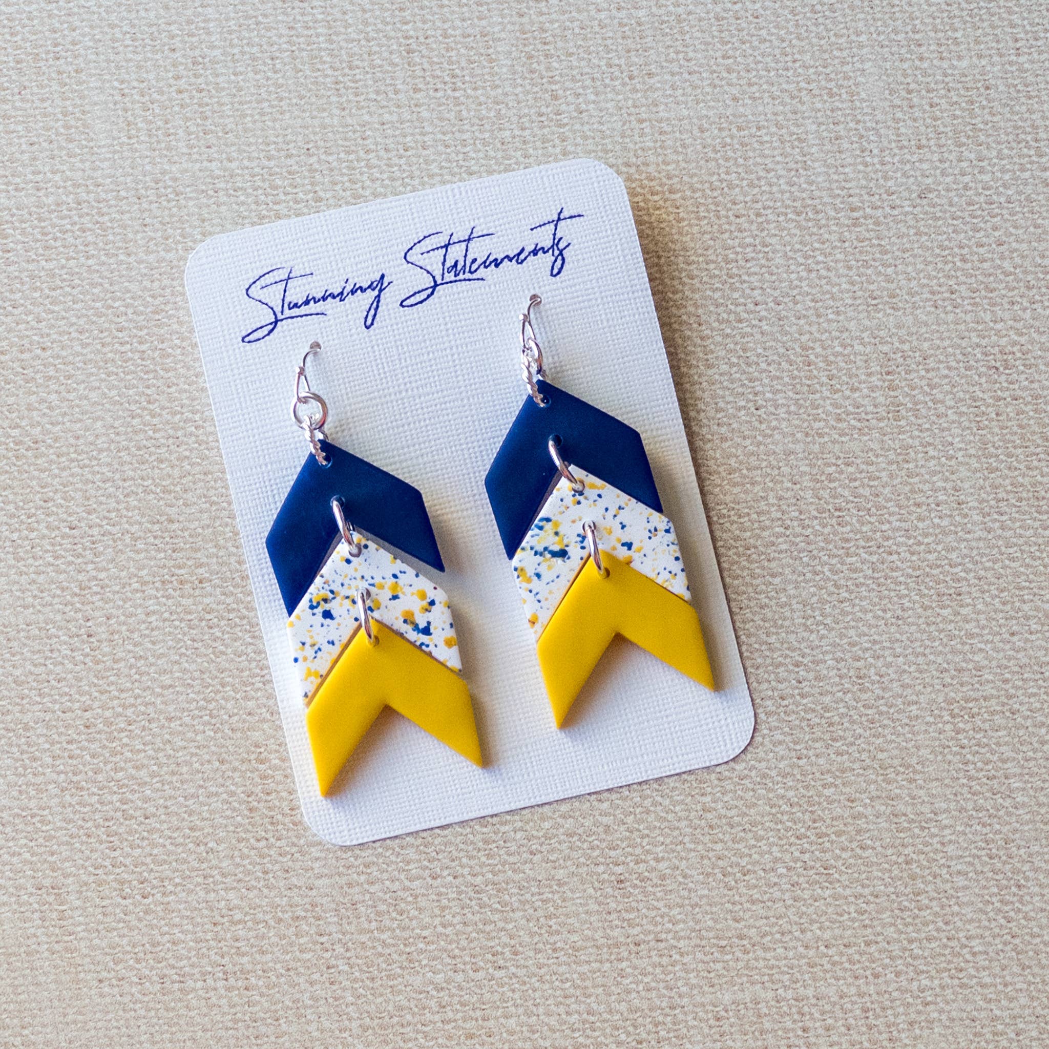 Stunning Statements - Wholesale Dangle Earrings - Tara Gameday School Spirit Clay Earrings13