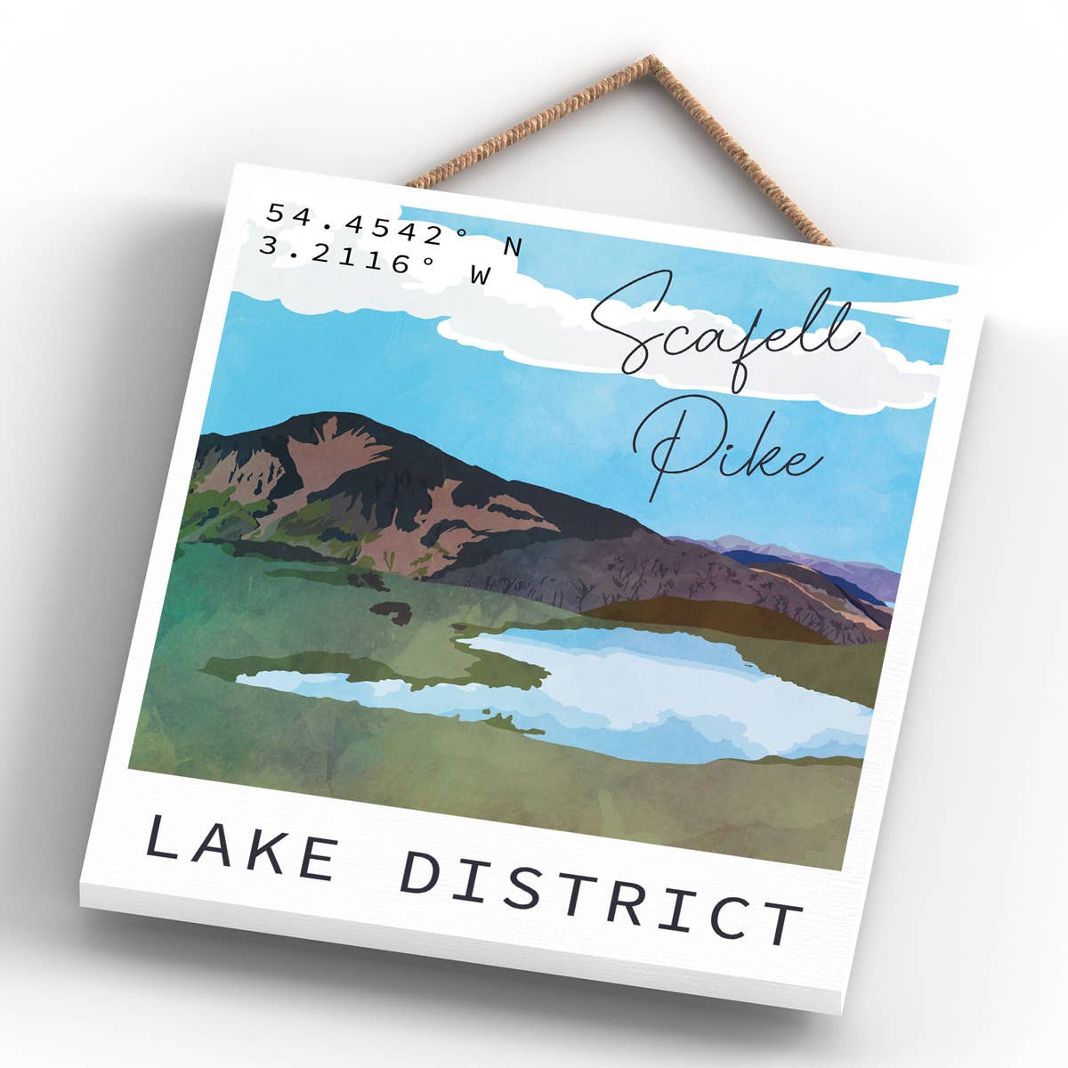 Vivid Squid Wholesale - Vendita all'ingrosso Stampa artistica - P6536 - Illustrazione di Scaffel Pike Mountain Il distretto dei laghi3