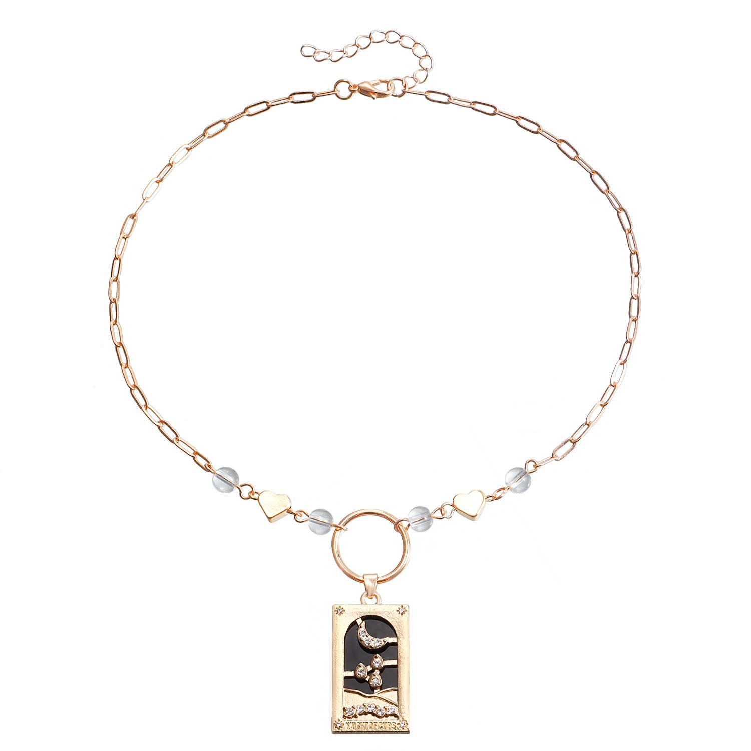 Gemscape UK - Wholesale Pendant/Charm Necklace - Tarot Design Beaded Necklace with Crystal -Trendy Jewelry13