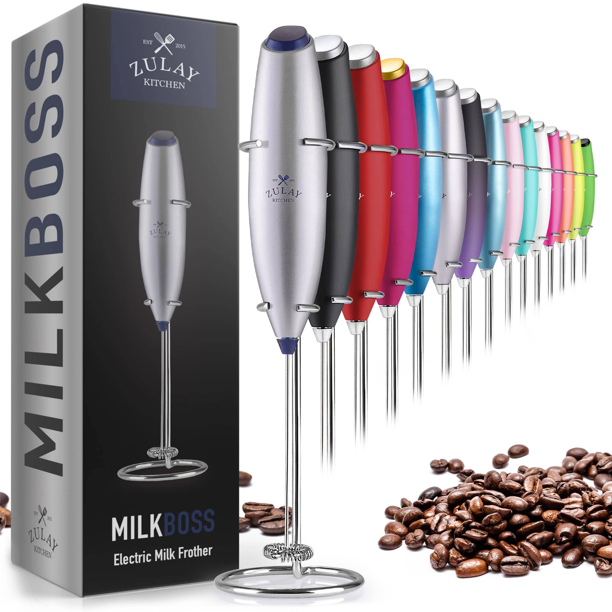 Zulay Kitchen - Wholesale Kitchen Tool/Gadget - Powerful Handheld Milk Frother with Stand7