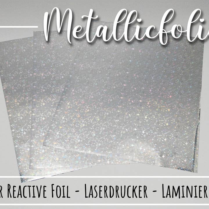 Silver Glitter - A4 Hot Stamping Foil Hot Foil Toner Reactive for wholesale by Kreativbegabt