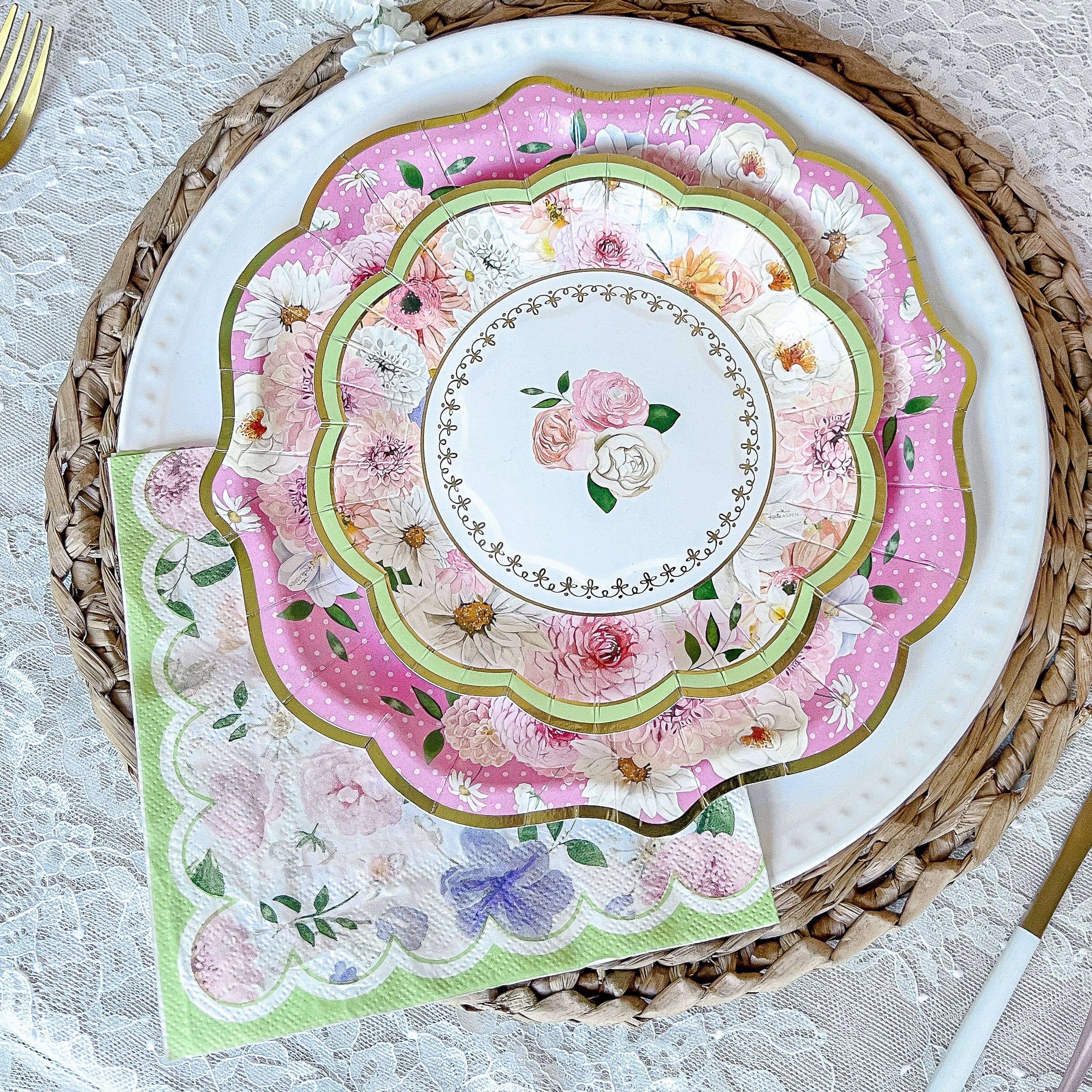 Kate Aspen – Großhandel Einweg-Serviette – Tea Time Party Papierservietten, 2-lagig, 30 Stück6