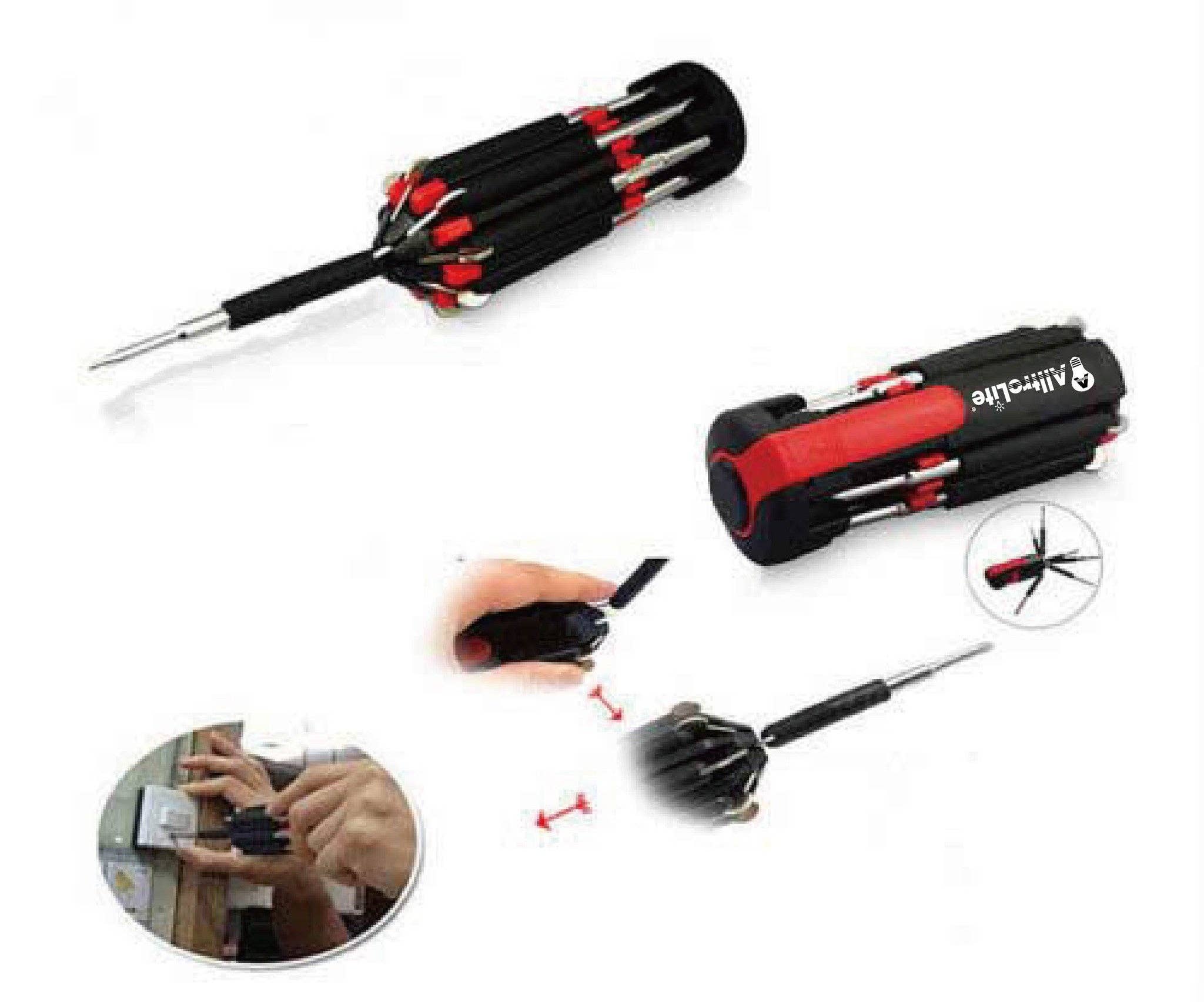 Alltronics (DBA Alltrolite) - Wholesale Handy Tool - Spider 8 In 1 Multi-Screwdriver Flashlight (FA2113)9