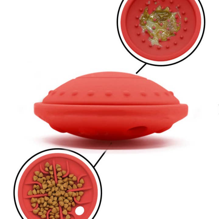Dundies - Wholesale Pet Chew Toy - Dog - Dundies UFO Snack Attack Enrichment Toy - Blue