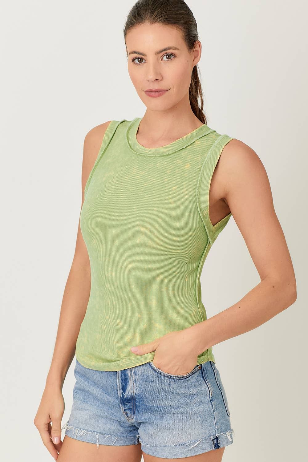 Mystree - Wholesale Tank Top - Women's - 60556 Exposed Seaming Ribbed Tank31