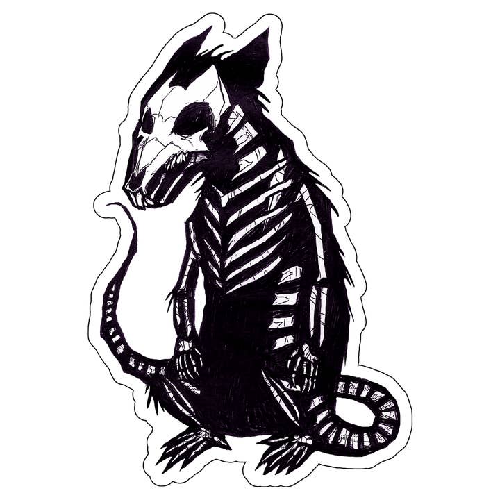 Shadow Rat Sticker for wholesale by The Spooky Dinosaur