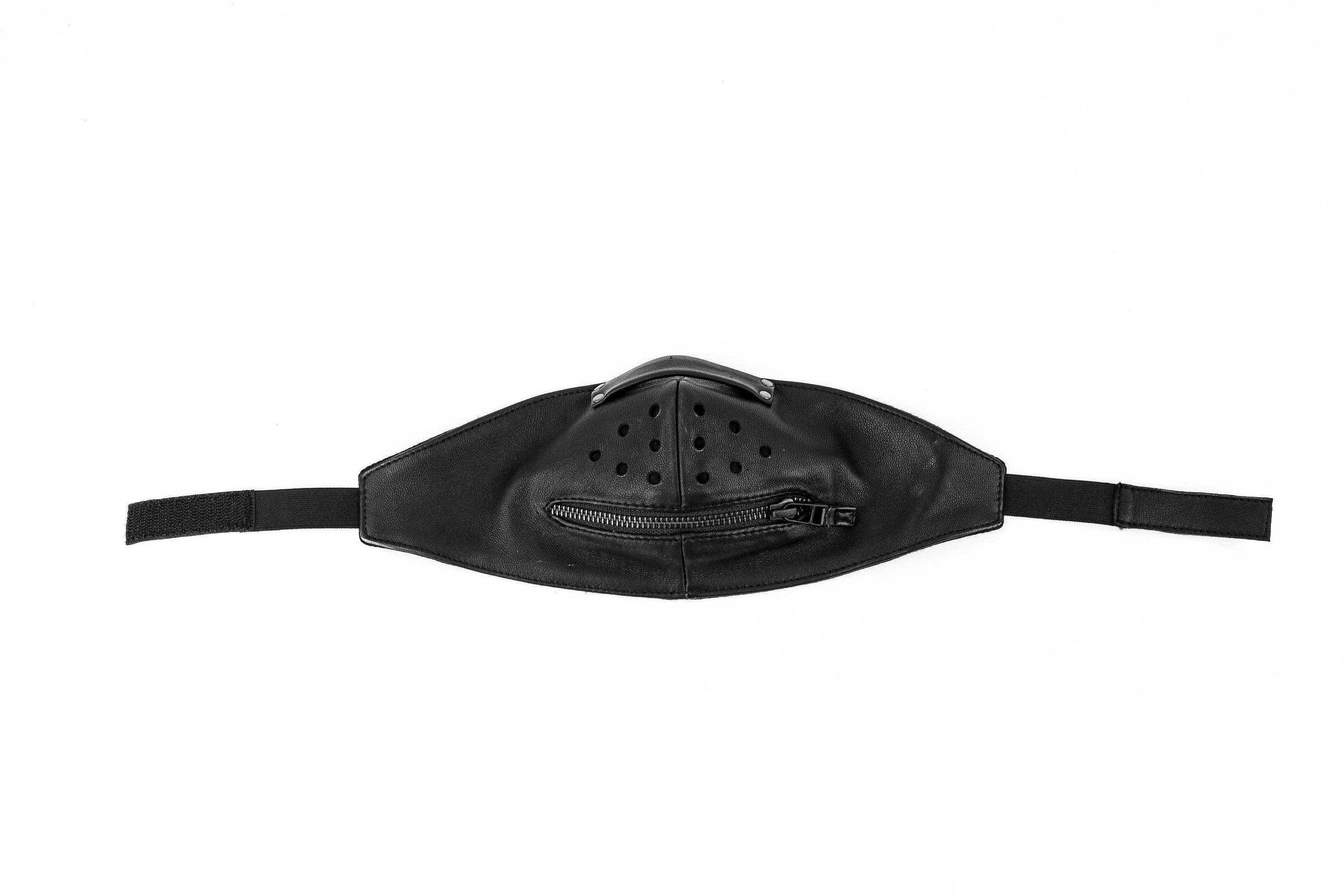 JUNGLE TRIBE - Vendita all'ingrosso Mascherina/visiera protettiva - Maschera per adulti nera su nera con cerniera e protezione per il viso regolabile con filtro.6