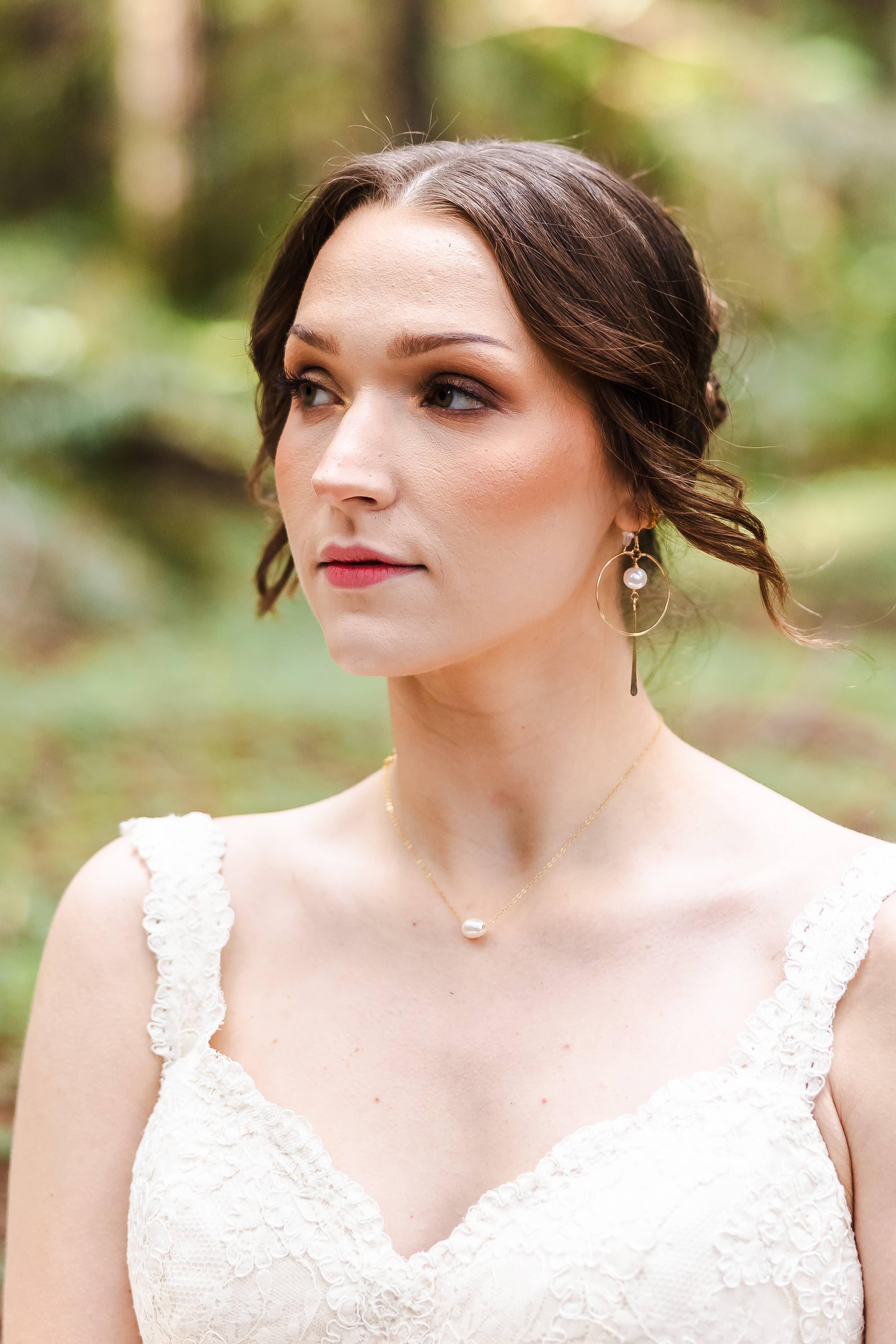 Quinn Sharp Handmade - Vendita all'ingrosso Collana con ciondolo/pendaglio - Collana a filo con perla singola | Riempita in oro 14kt 1