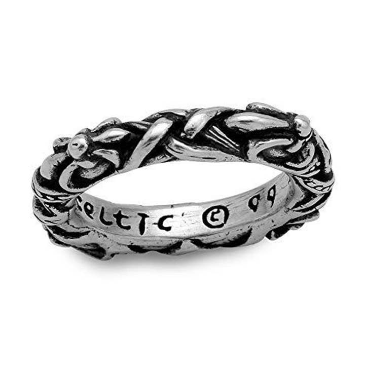 Celtic Braided Sterling Silver Band Ring for wholesale by agrock-usa.com