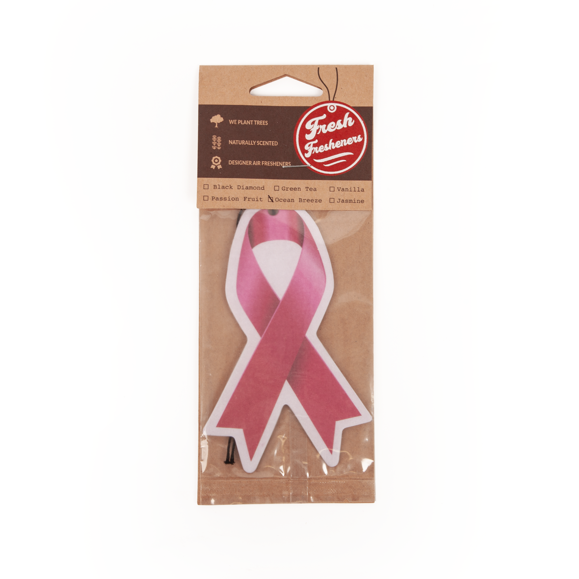 Fresh Fresheners - Wholesale Car Freshener - Women's - Pink Ribbon Air Freshener Pack of 121
