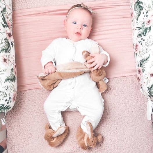 Jomanda Soft Toys & Accessories - Wholesale Security/Cuddle Blanket - Baby - Bunny Baby Plush Soft Toy Soother Comforter Brown 29 X 29CM