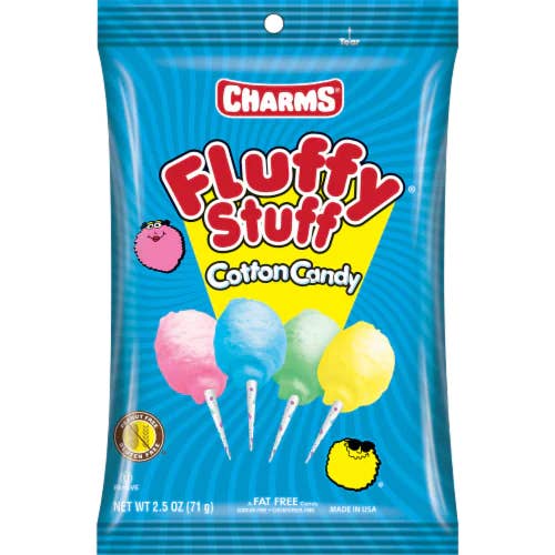 Charms Fluffy Stuff Cotton Candy 2.5oz - 24ct for wholesale by I Got Your Candy