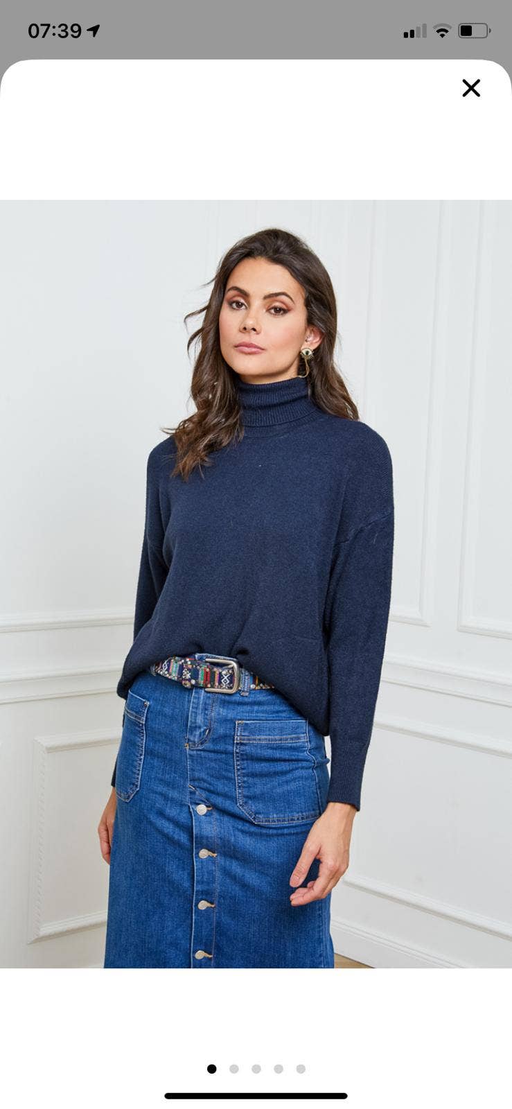 LÉA & LUC – wholesale Knitted jumper – Women′s – Turtleneck sweater with pockets REF. 003021