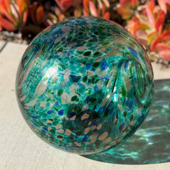 6" Art Glass Solar Orb for wholesale by ApricotMint