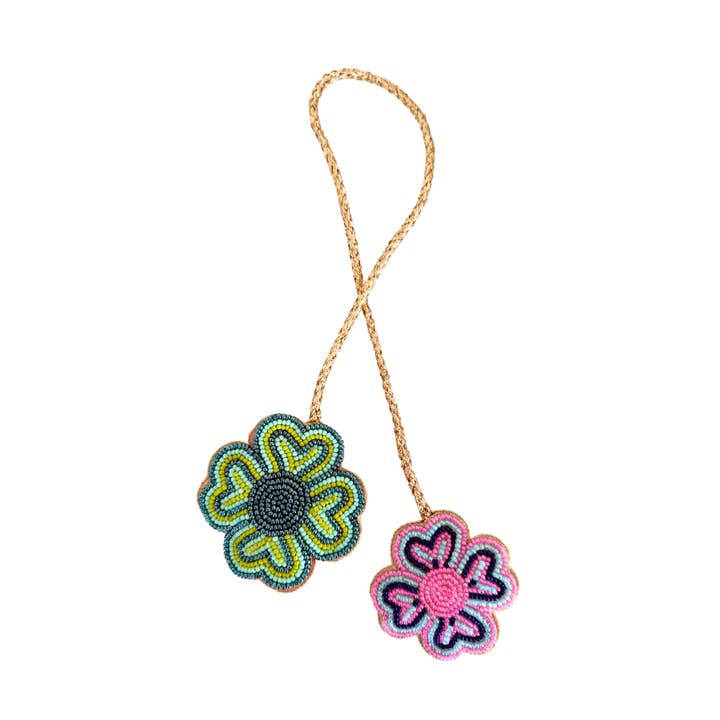 The Retro Flower Bag Charm for wholesale by Beth Ladd Collections