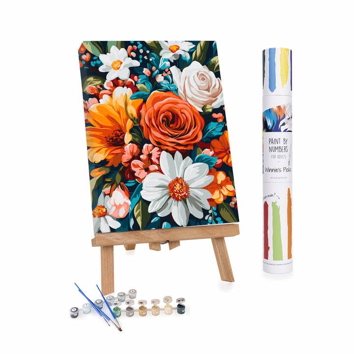Bouquet de Flores Romântico – Kit de Pintura por Números de Primavera por atacado de Winnie's Picks