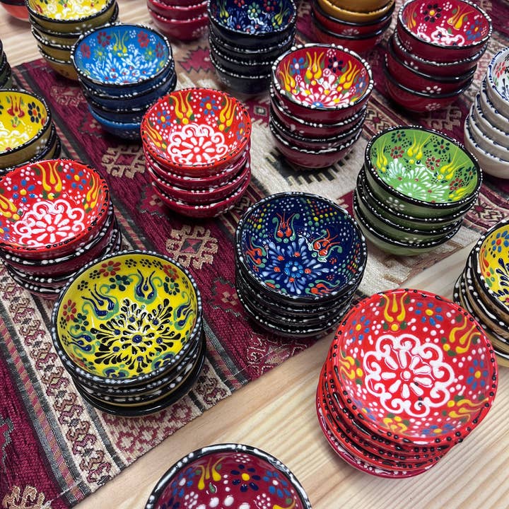 Talavera Florida - Wholesale Condiment/Dip Bowl - Mexican Talavera Mini Dipper Bowls