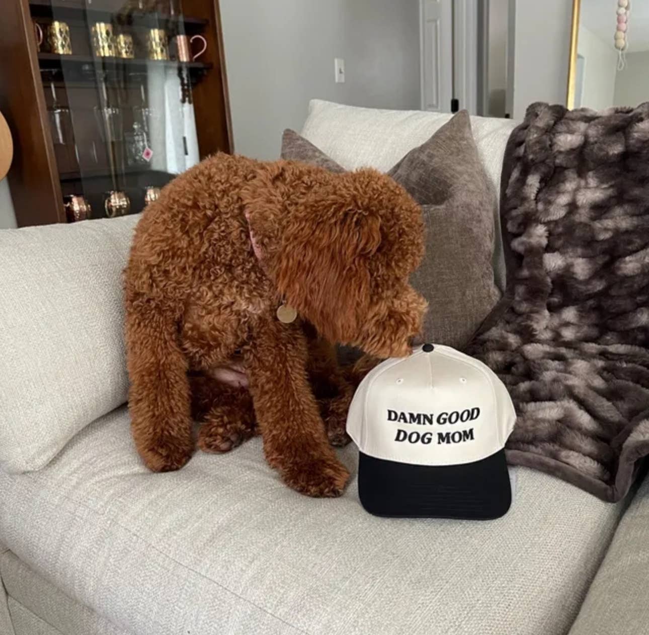 Electric label - Wholesale Baseball Cap - Women's - Damn Good Dog Mom hat1