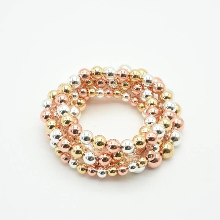 MiMi Wholesale - Vente Parures de bijoux - CB2196 Ensemble de 5 Bracelets Élastiques CCB4