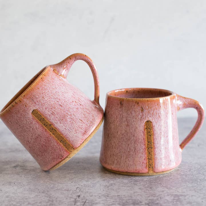ZZIEE Ceramics - Wholesale Coffee Mug - Handmade Ceramic Mug in Glossy Pink6