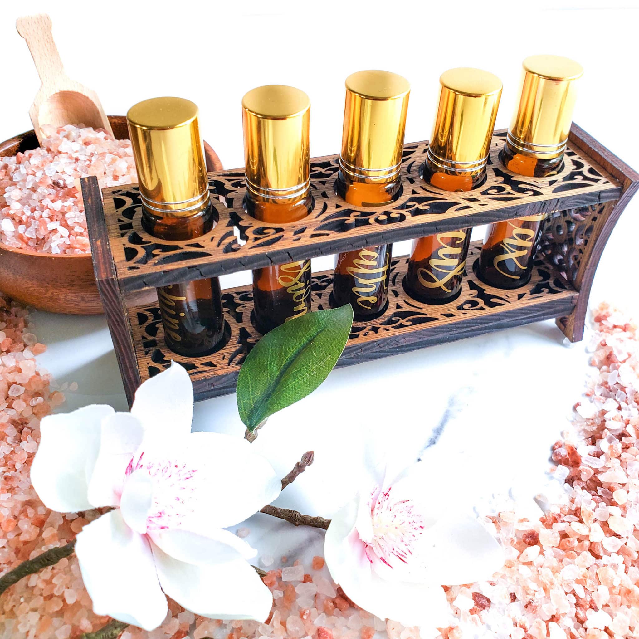 A Dash of Kinship - Wholesale Essential oil holder - Roller Bottle Stand | 5 Bottles5