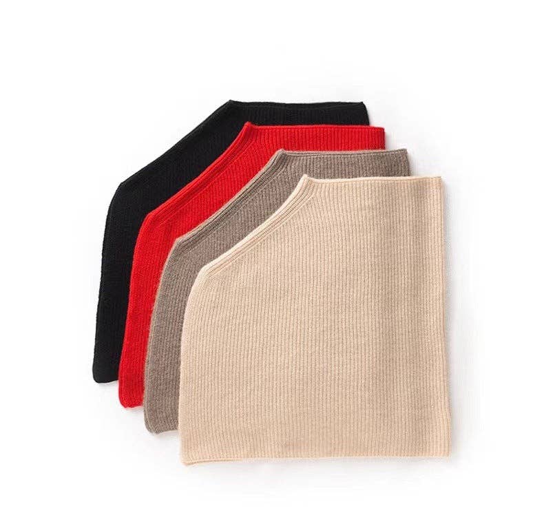 Dipped Shop - Vente Écharpe – femme - Écharpe châle tricotée de couleur unie fendue sur le côté DPS16114