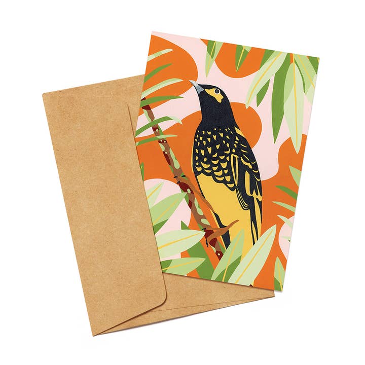 Carte de vœux Regent Honeyater pour la vente par Outer Island