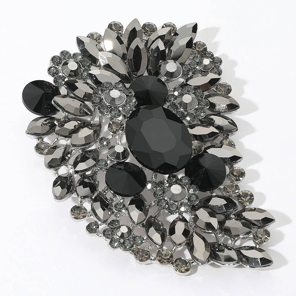 Sensibling Corp. - Wholesale Brooch - Oversize Multi Stone Floral Pin Brooch14