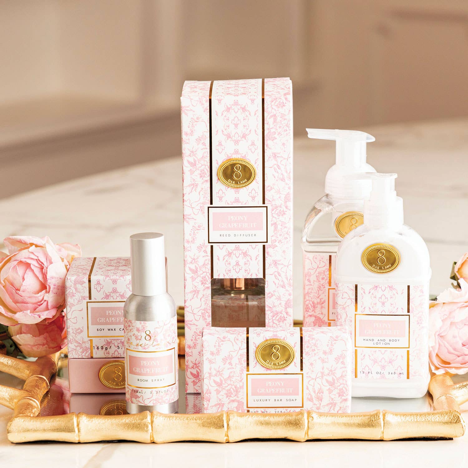 8 Oak Lane - Wholesale Reed Diffuser - Peony Grapefruit Reed Diffuser3