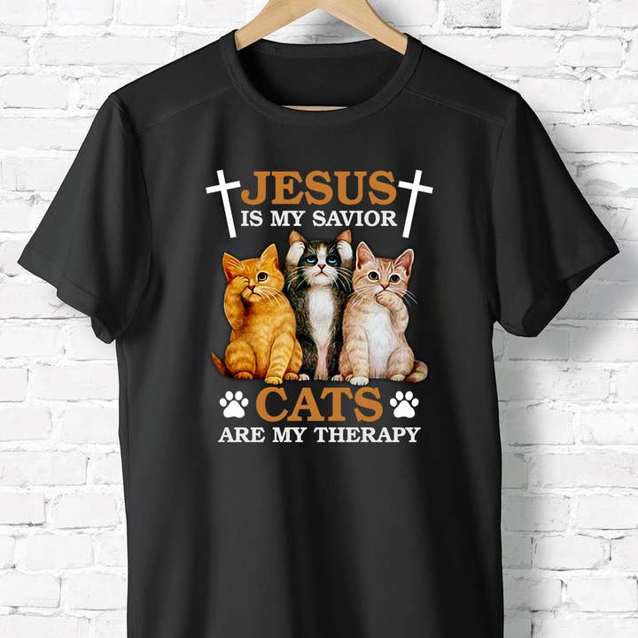 Jesus Is My Savior Chickens Are My Therapy Shirt, God Shirt for wholesale by EagleAceApparel