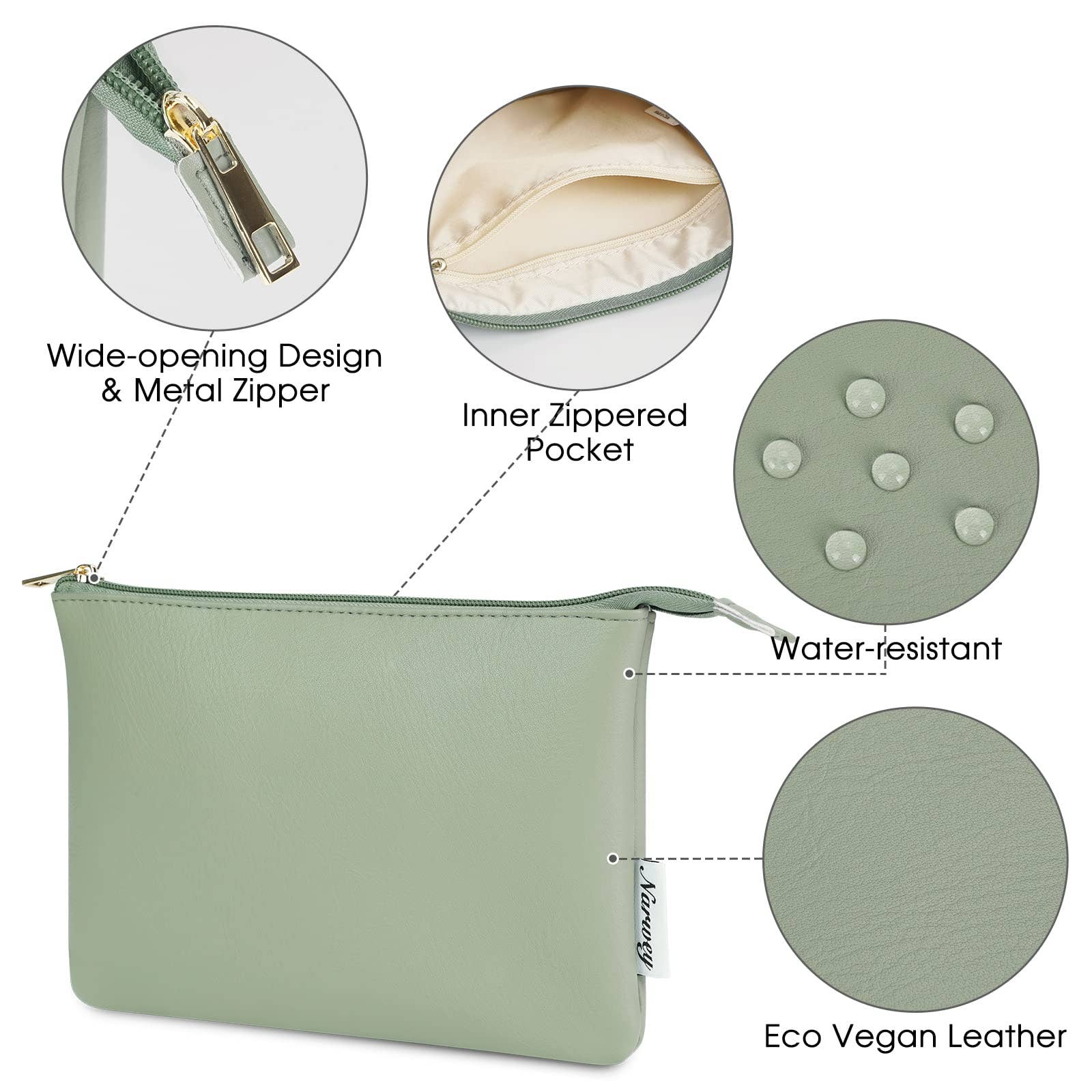 wandf - Wholesale Make-up/cosmetic bag - NW5808 Vegan Leather Travel Makeup Cosmetic Pouch18
