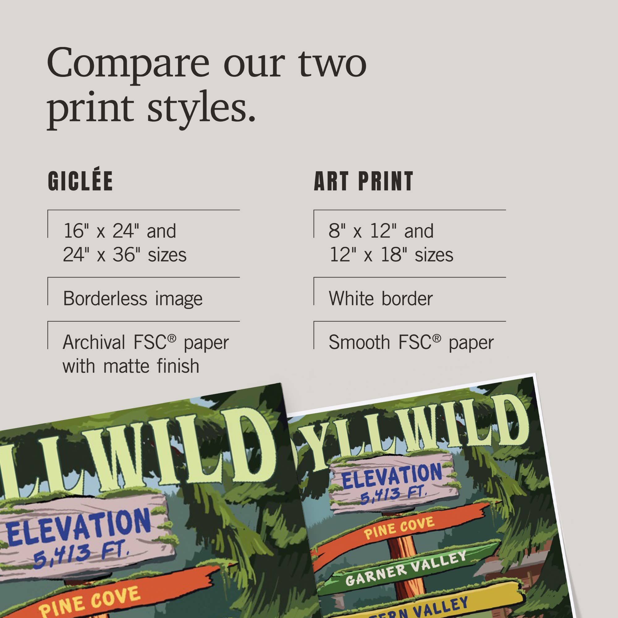 Lantern Press - Wholesale Art Print - GICLEE PRINT Idyllwild, California, Destinations9