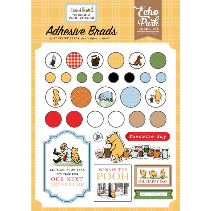 Echo Park Paper Co. – wholesale Craft supplies – The House At Pooh Corner Adhesive Brads