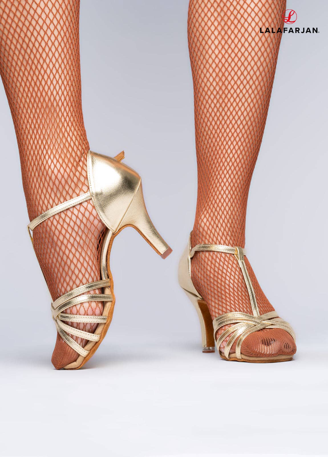 Lalafarjan & Lalafarjan GbR - Vente Talons hauts – femme - Chaussures de danse - ambre - or - cuir - stiletto - 8,5 cm3