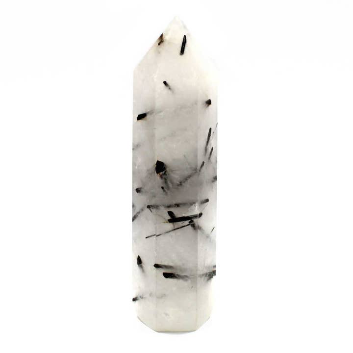 Tourmalinated Quartz Free-Standing Point for wholesale by The Psychic Tree