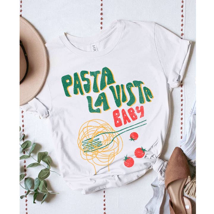 TEE-SHIRT GRAPHIQUE LAVÉ PASTA LA VISTA BABY pour la vente par HRTandLUV