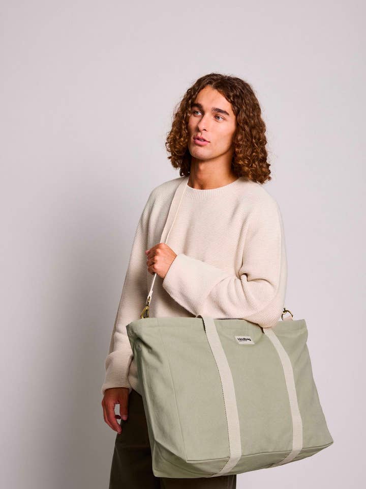 Saco de fim de semana Jean Verde argila por atacado de Hindbag