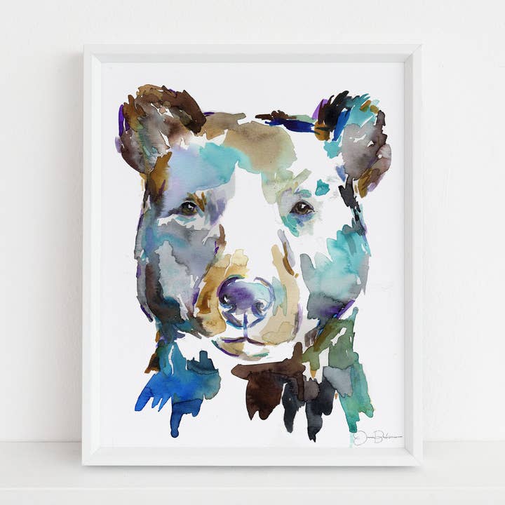 Motif ours noir imprimé par Jess Buhman, plusieurs tailles pour la vente par Jess Buhman Art