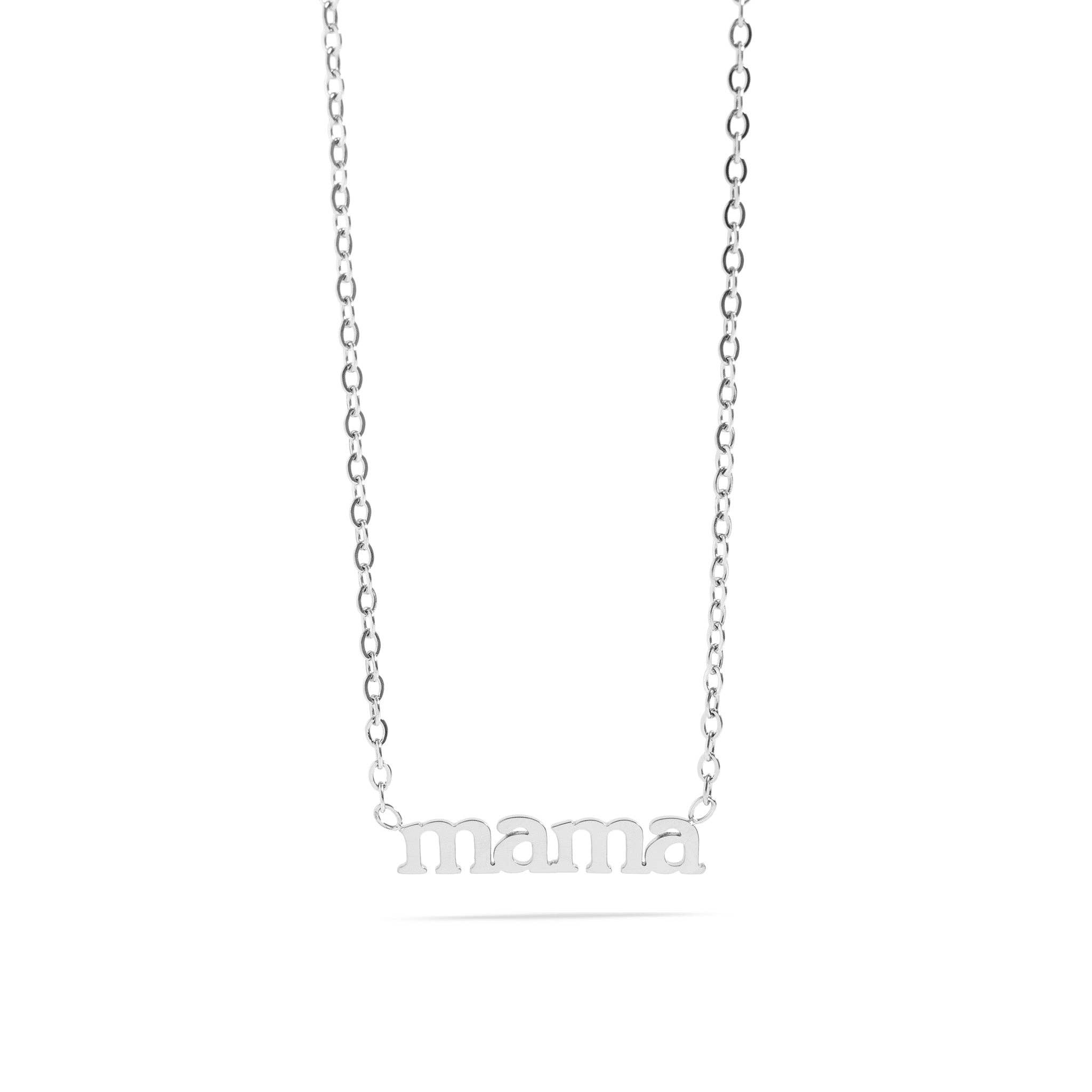 WJW – Großhandel Kette mit Anhänger/Charm – 18K Gold PVD Edelstahl Mama Charm Halskette3