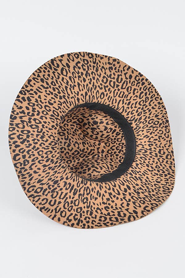 LEO Leopard Faux Ull Hat med överdimensionerad kedja för wholesale på Faire1